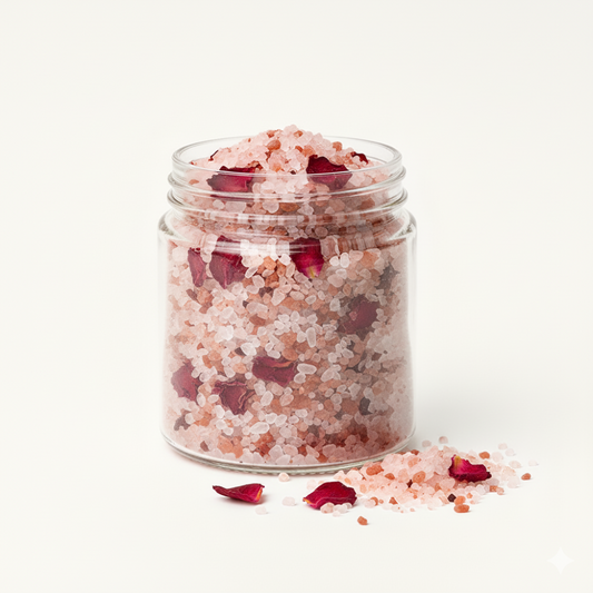 Rose Petal Bath Salt in Glass Jar – Original Skinn