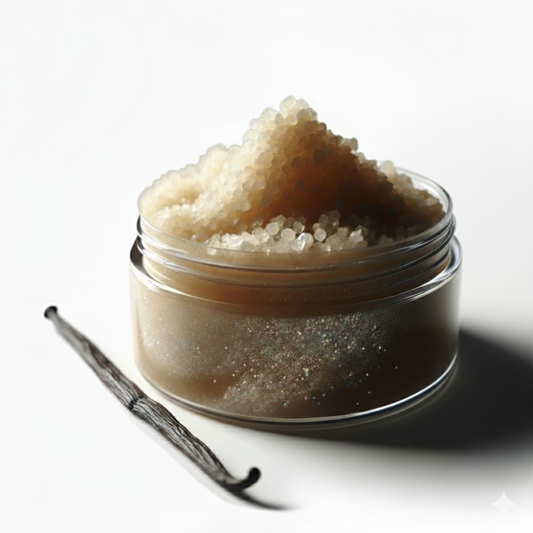 Vanilla Bliss Salt Scrub in Glass Jar – Original Skinn