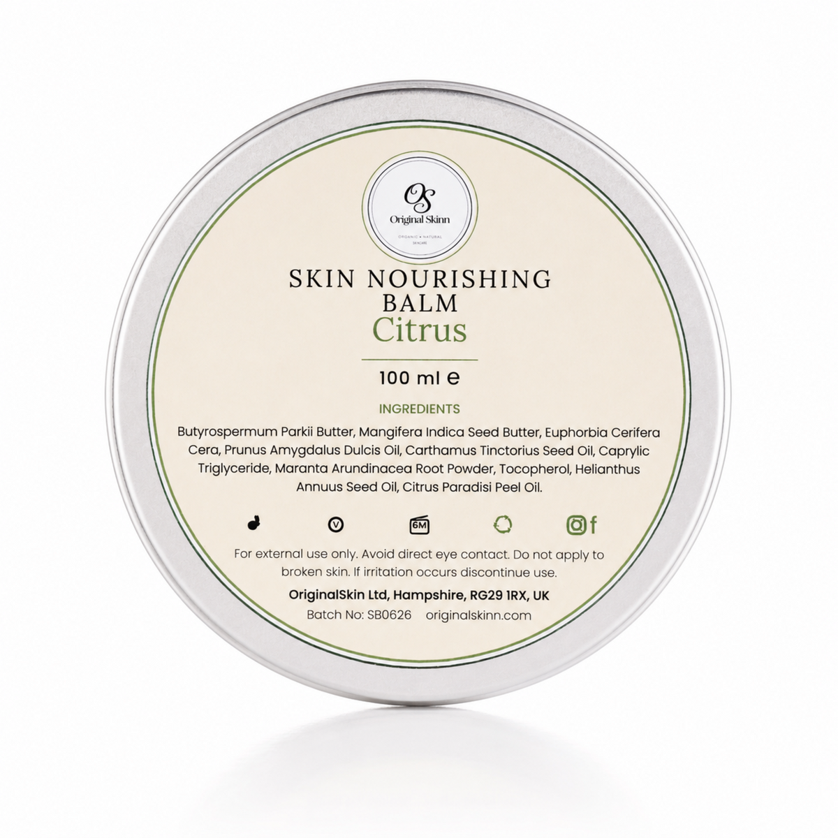 Citrus Skin Nourishing Balm – Reviving & Soft