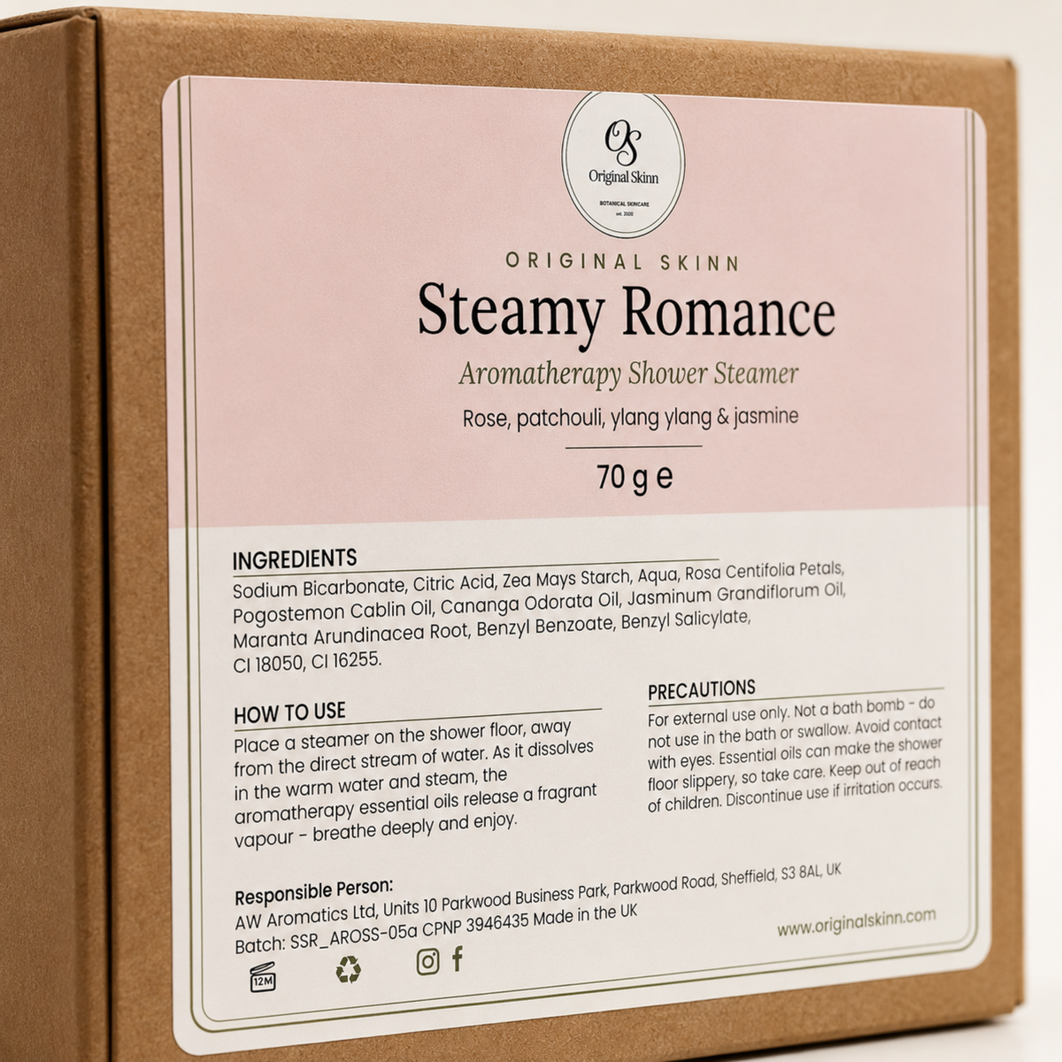 'Steamy Romance' Aromatherapy Shower Steamer