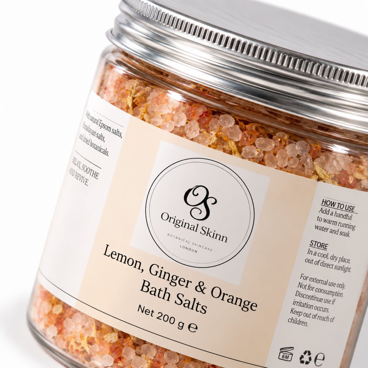 Ginger, Lemon & Orange Bath Soak – Warming & Zesty