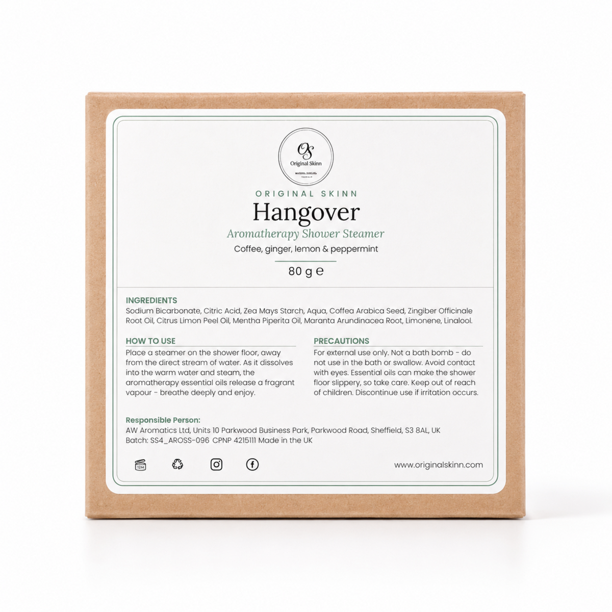 'Hangover' Aromatherapy Shower Steamer