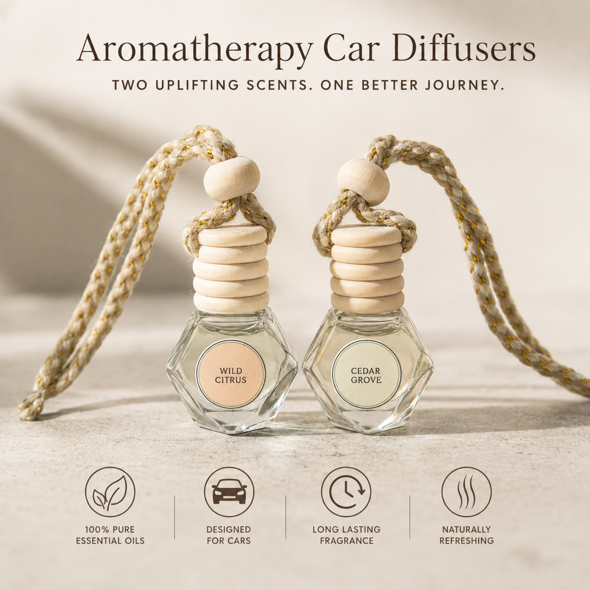 Aromatherapy Car Blend – Wild Citrus (May Chang, Patchouli & Ylang Ylang)