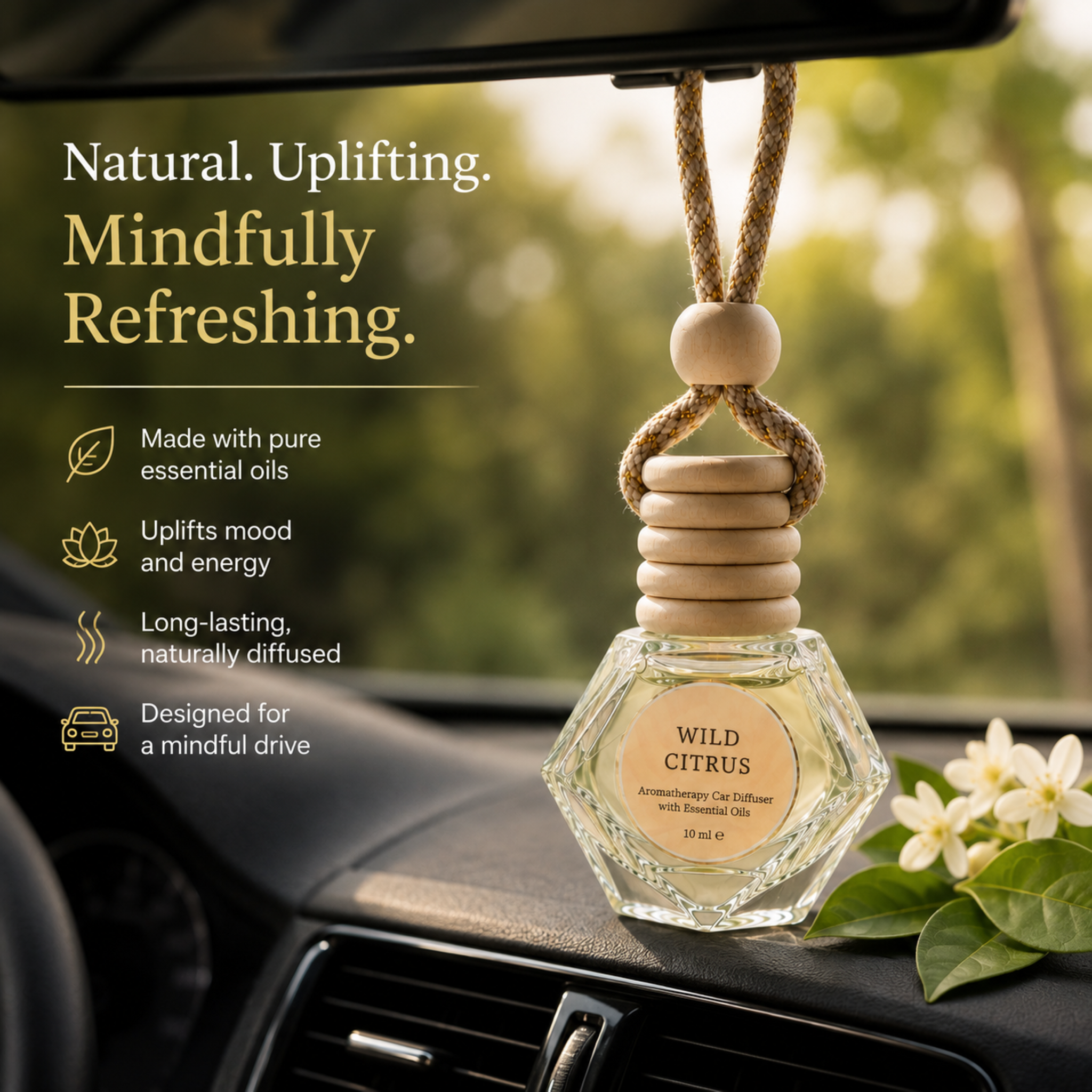 Aromatherapy Car Blend – Wild Citrus (May Chang, Patchouli & Ylang Ylang)