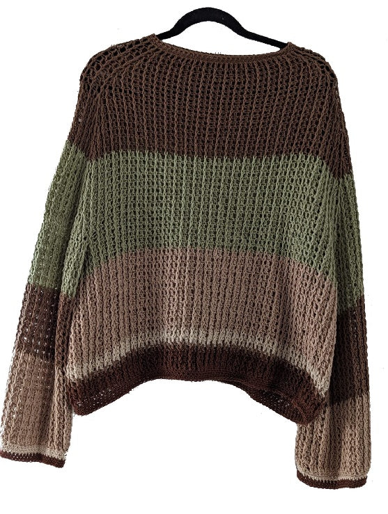 Earthy toned long sleeve sweater