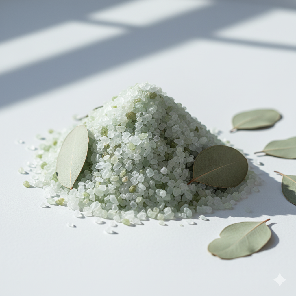 Adding Eucalyptus Bath Salt to Bath – Original Skinn