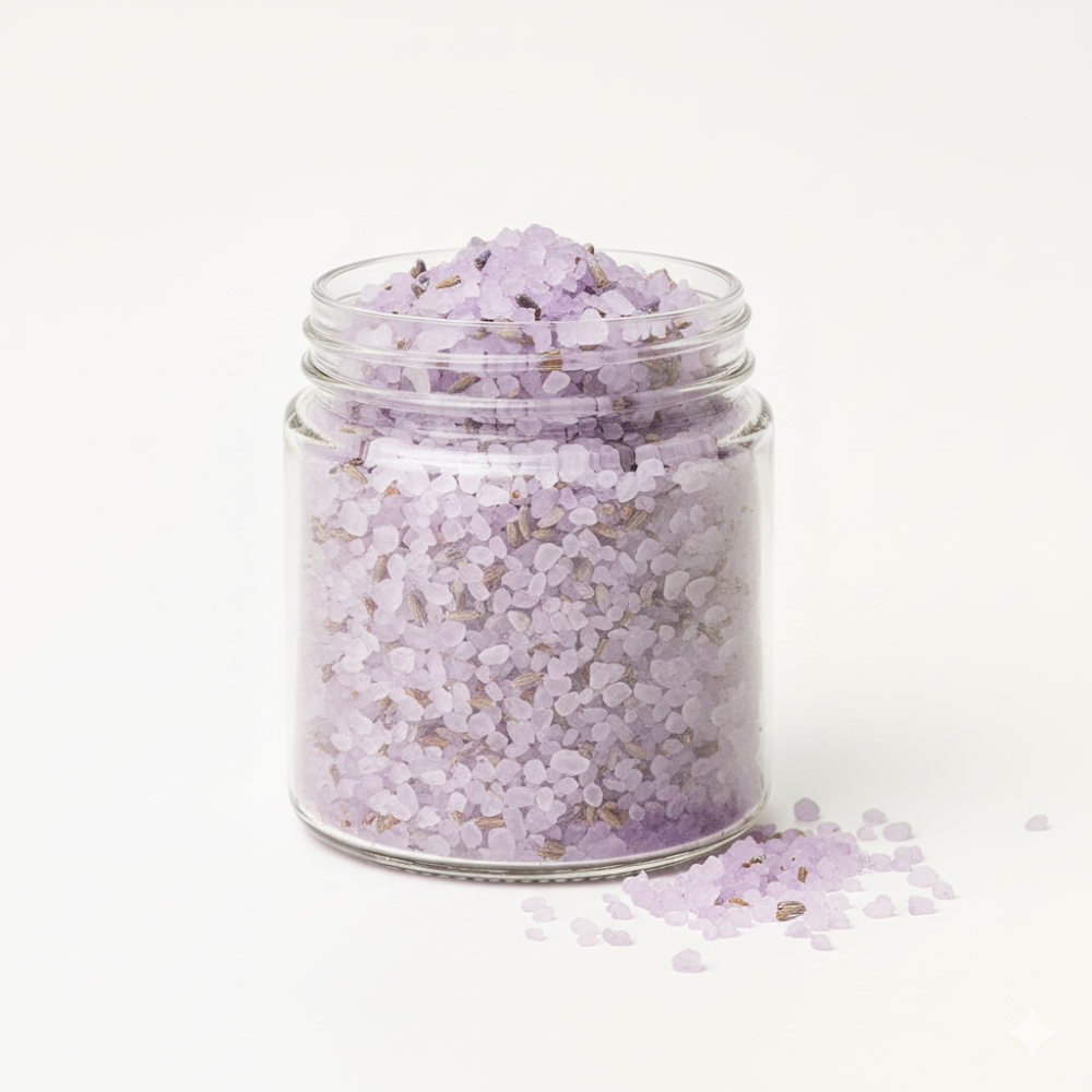 Lavender Bliss Bath Salt in Glass Jar – Original Skinn
