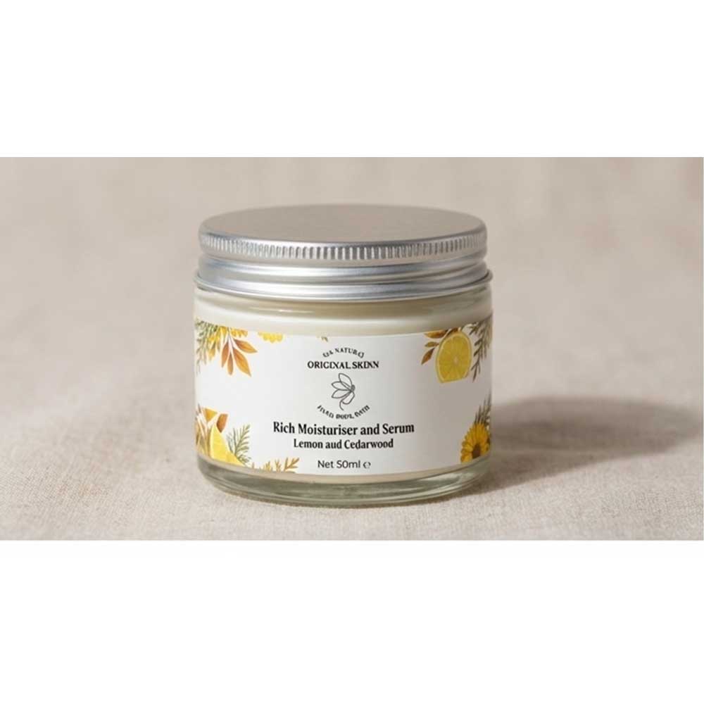 Original Skinn Rich Moisturiser & Serum – Lemon & Cedarwood (50ml)