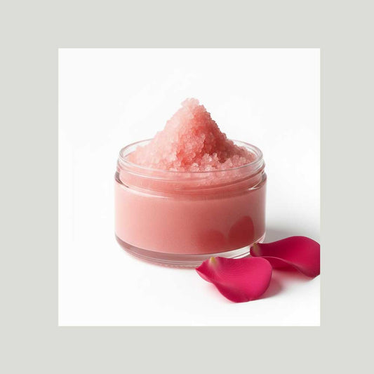 Rose Petal Salt Scrub in Glass Jar – Original Skinn