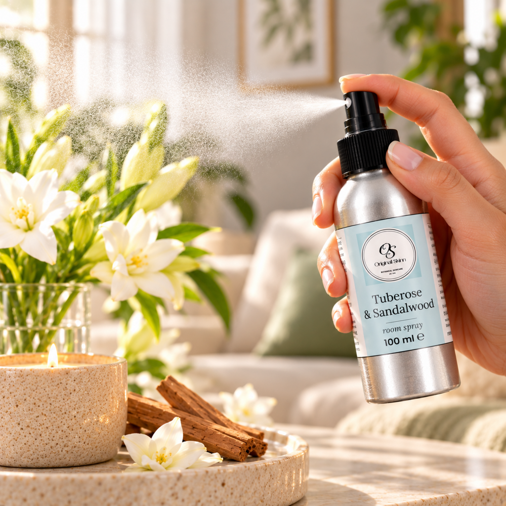 Tuberose & Sandalwood Room Spray with Essential Oils & Absolutes
