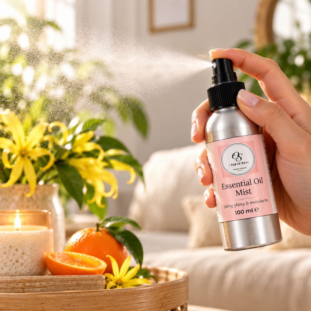 Ylang Ylang & Mandarin Essential Oil Mist Spray