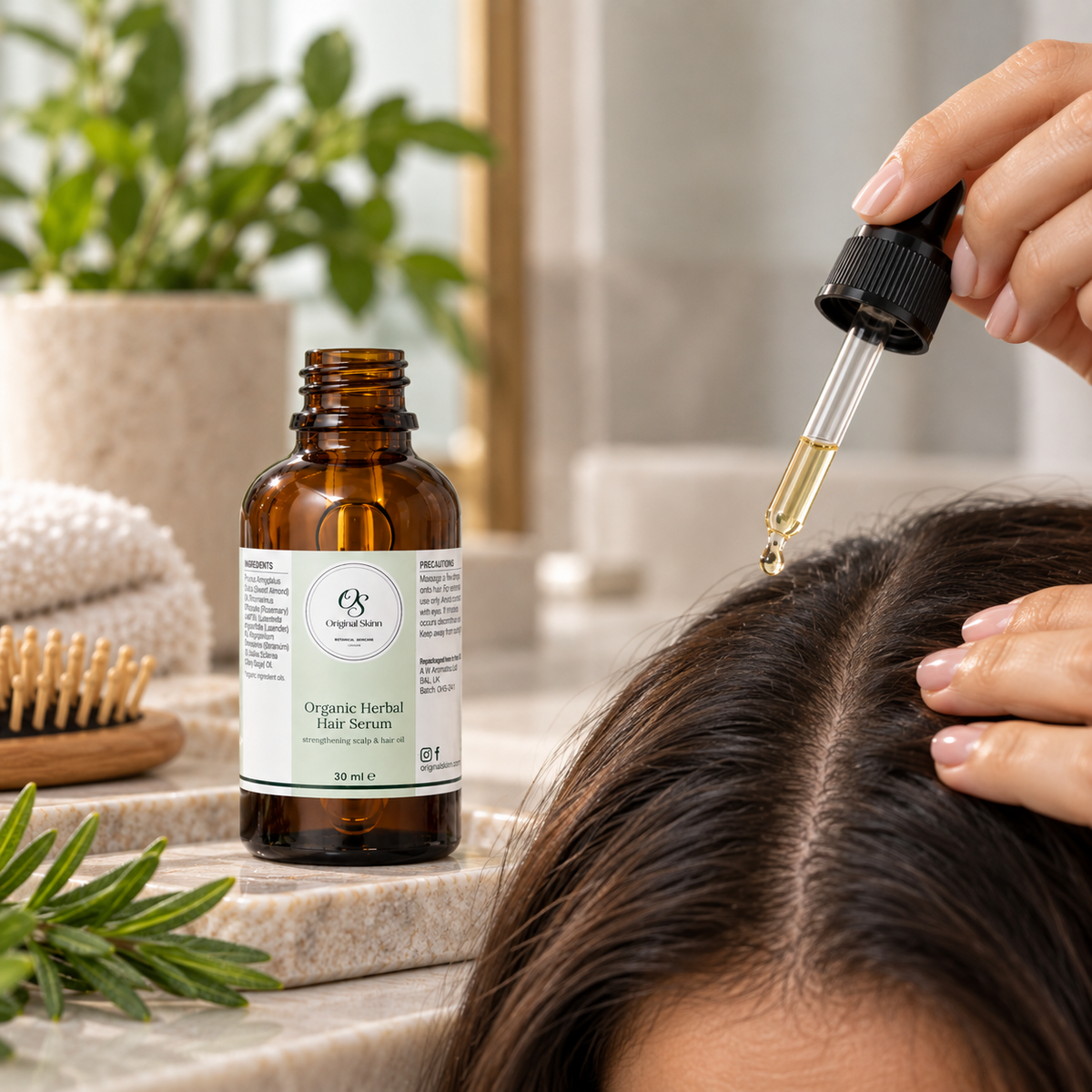 Organic Herbal Hair Serum – Rosemary Scalp & Hair Oil