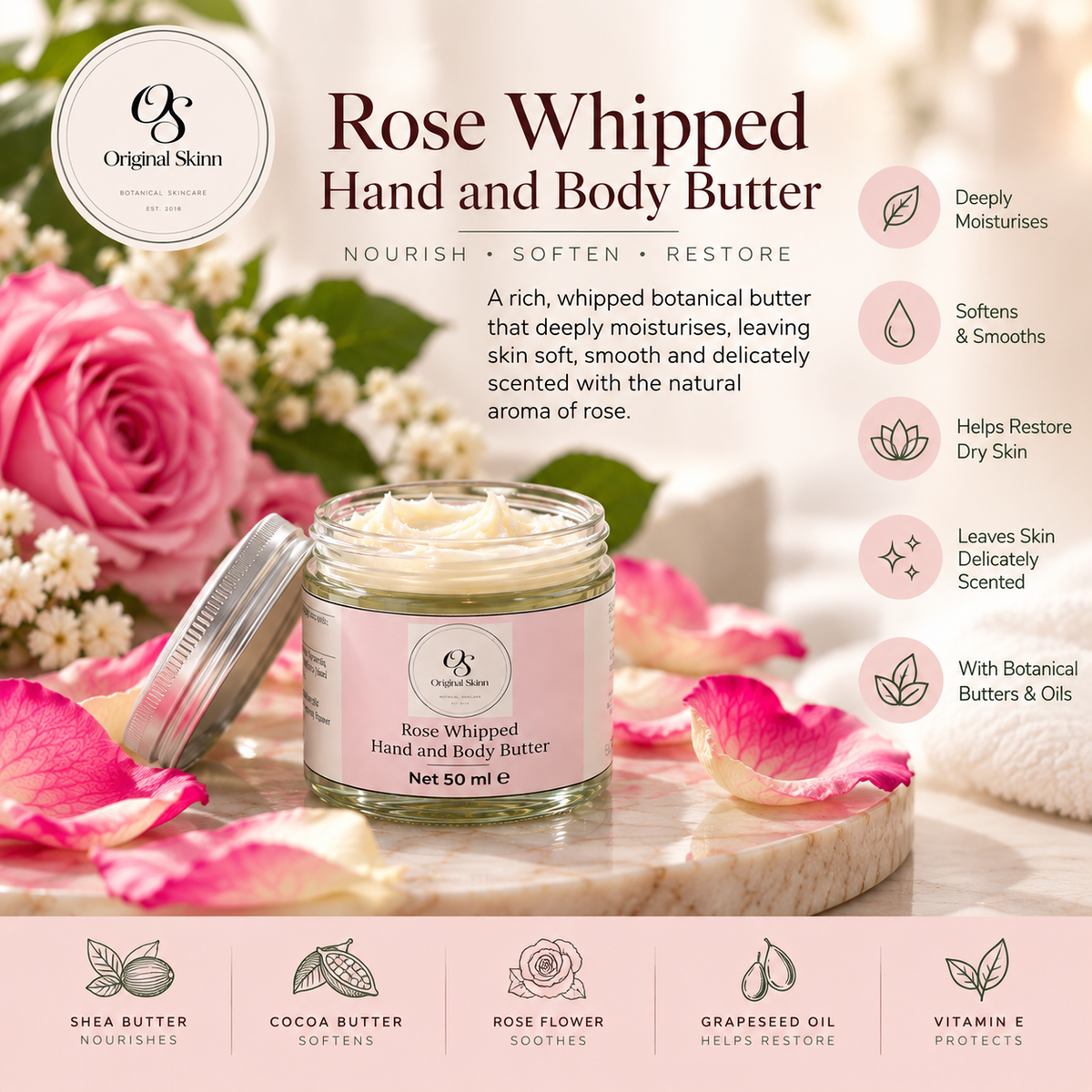 Rose Whipped Body Butter