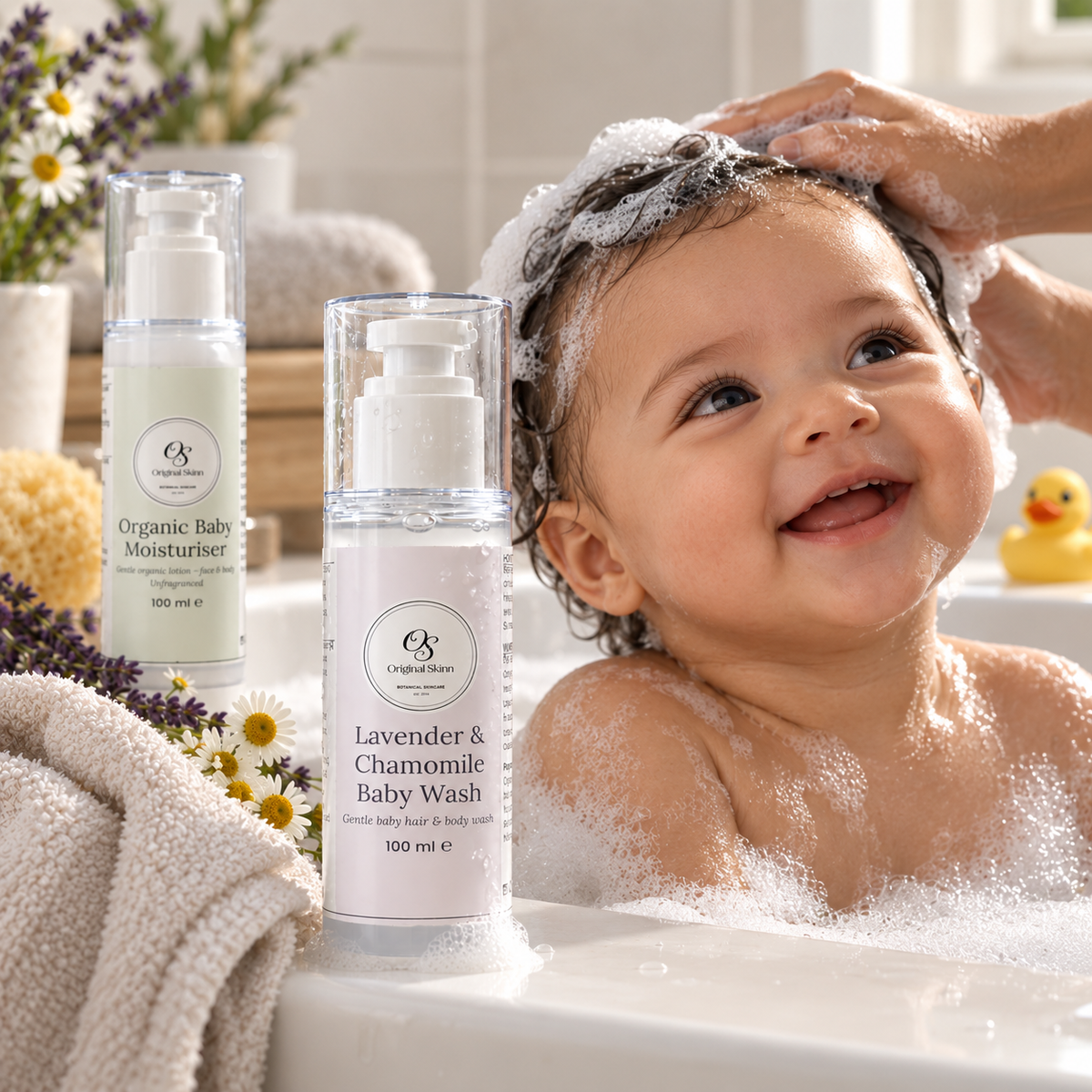 Baby Essentials Bundle – Organic Moisturiser & Gentle Baby Wash