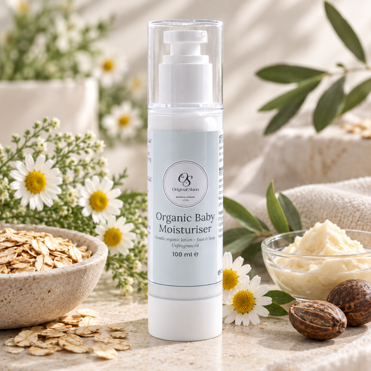 Organic Baby Moisturiser – Gentle & Nourishing