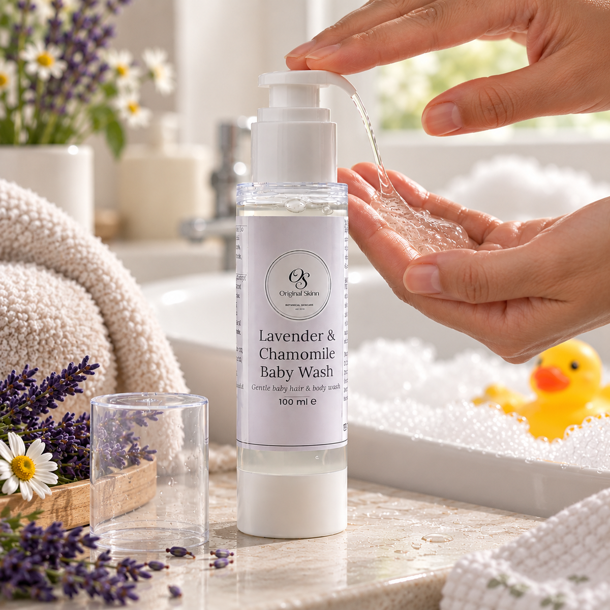 Lavender & Chamomile Baby Wash – Gentle & Soothing