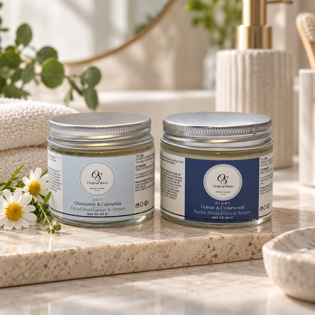 Day & Night Facial Set – Chamomile & Calendula + Lemon & Cedarwood