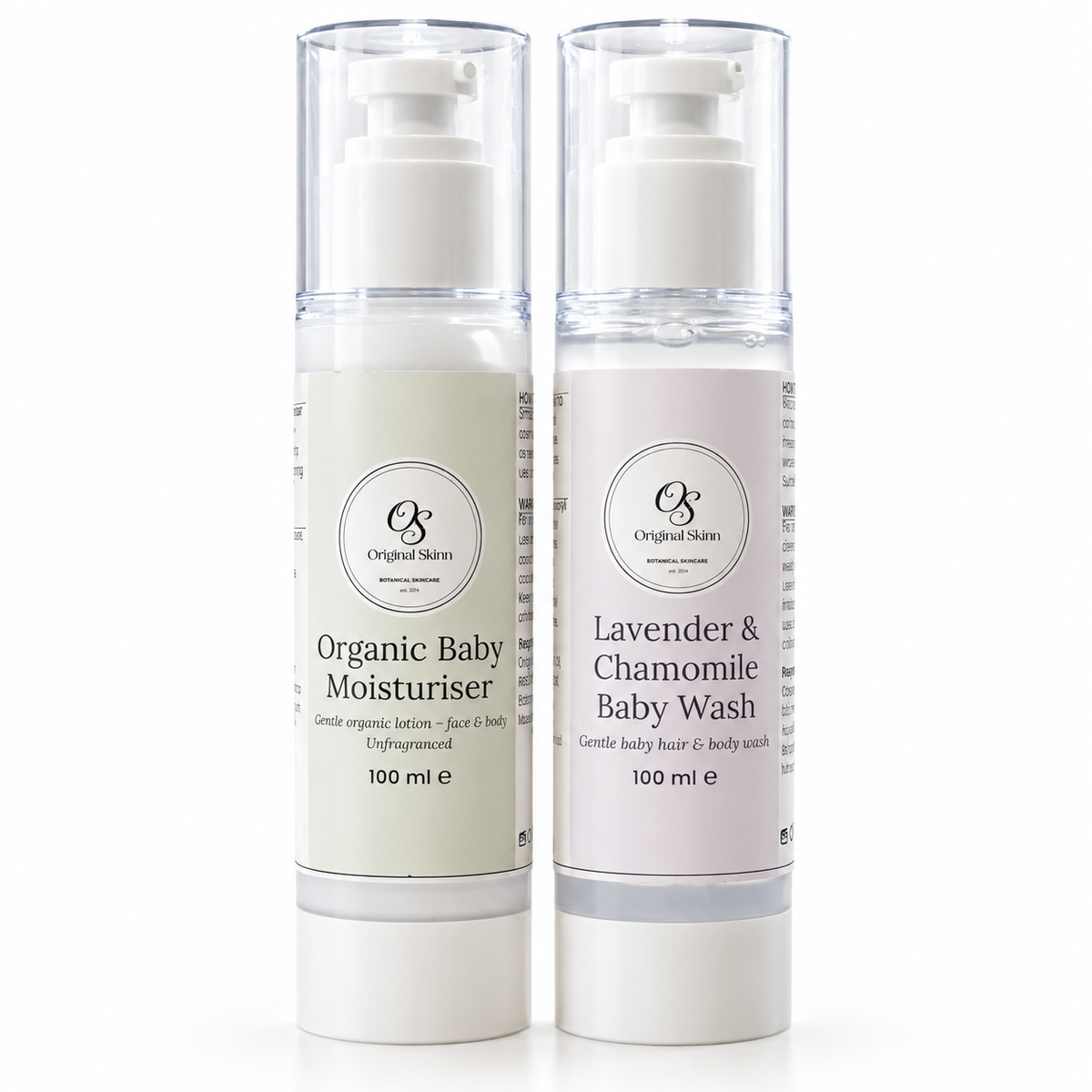 Baby Essentials Bundle – Organic Moisturiser & Gentle Baby Wash