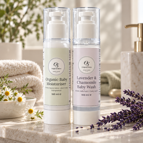 Baby Essentials Bundle – Organic Moisturiser & Gentle Baby Wash
