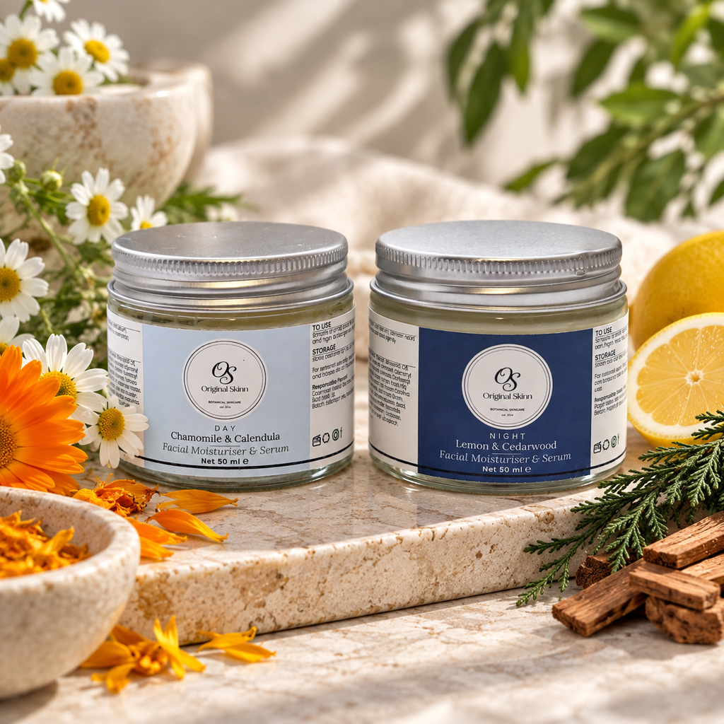 Day & Night Facial Set – Chamomile & Calendula + Lemon & Cedarwood